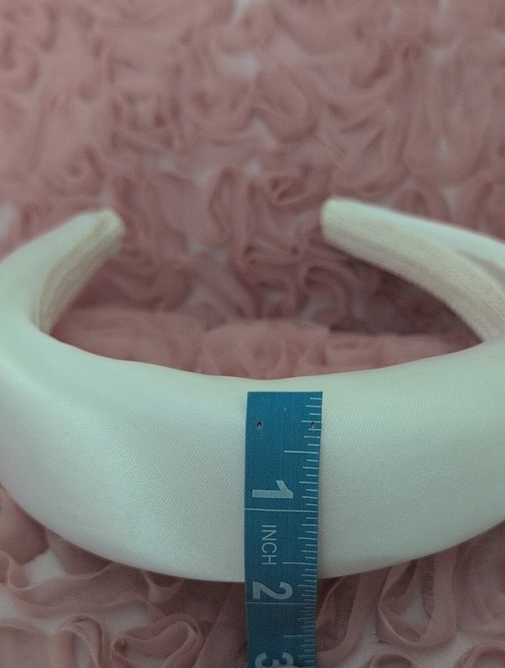 White Padded Satin Headband - Women Accessories